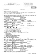 Đề 1 thi trắc nghiệm môn hóa 11 hè 2015 thời gian làm bài 45 phút